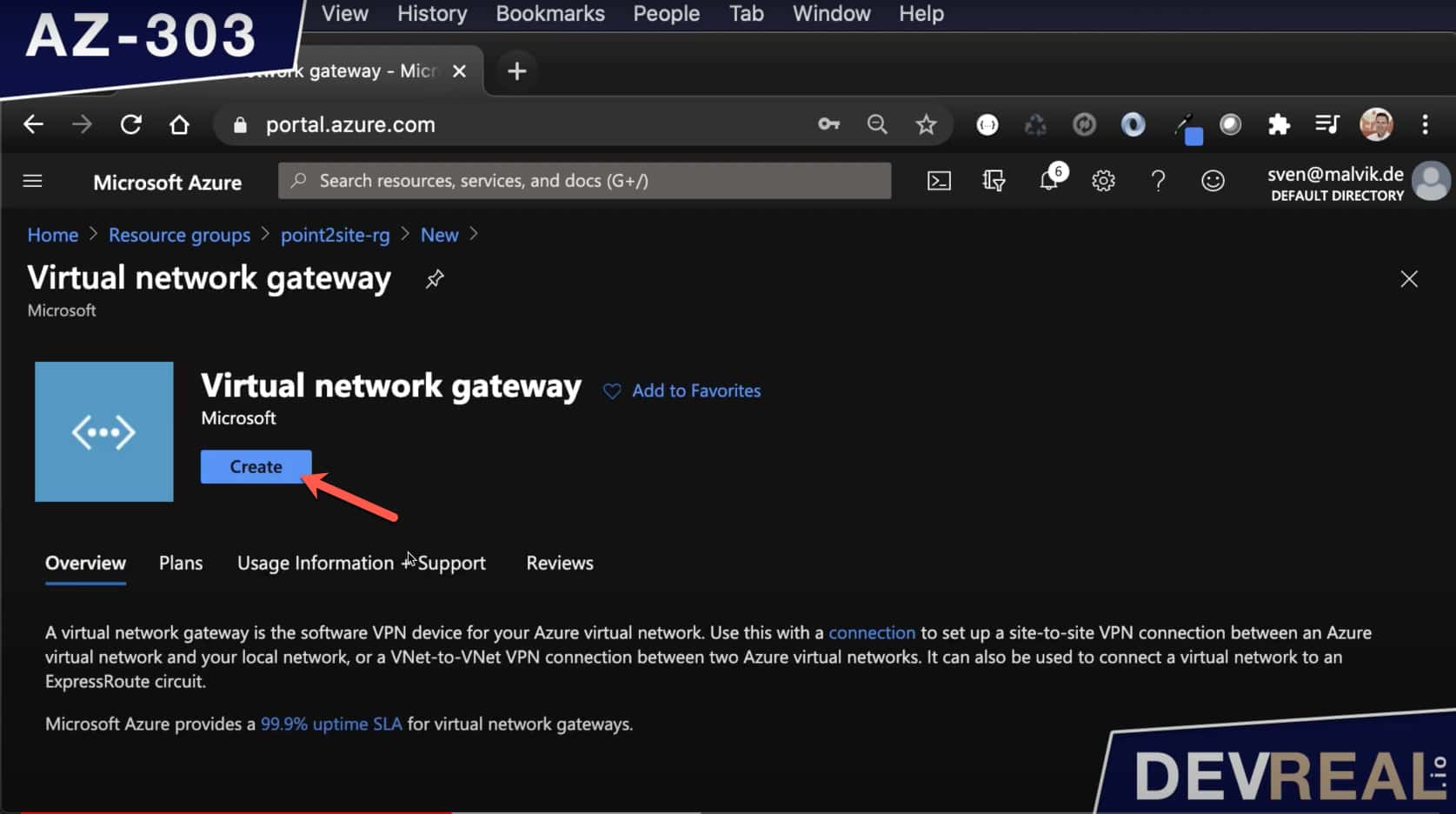 Create Virtual Network Gateway