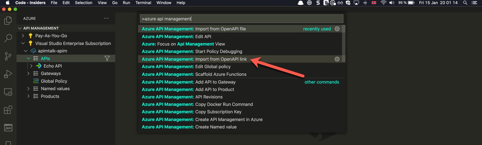 Import API from URL into Azure API Management